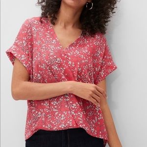 Wrap Front Floral Top / BR Factory